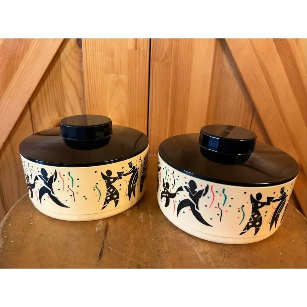 Vintage Tupperware Black Americana Memorabilia African Reggae bowls celebrate (8